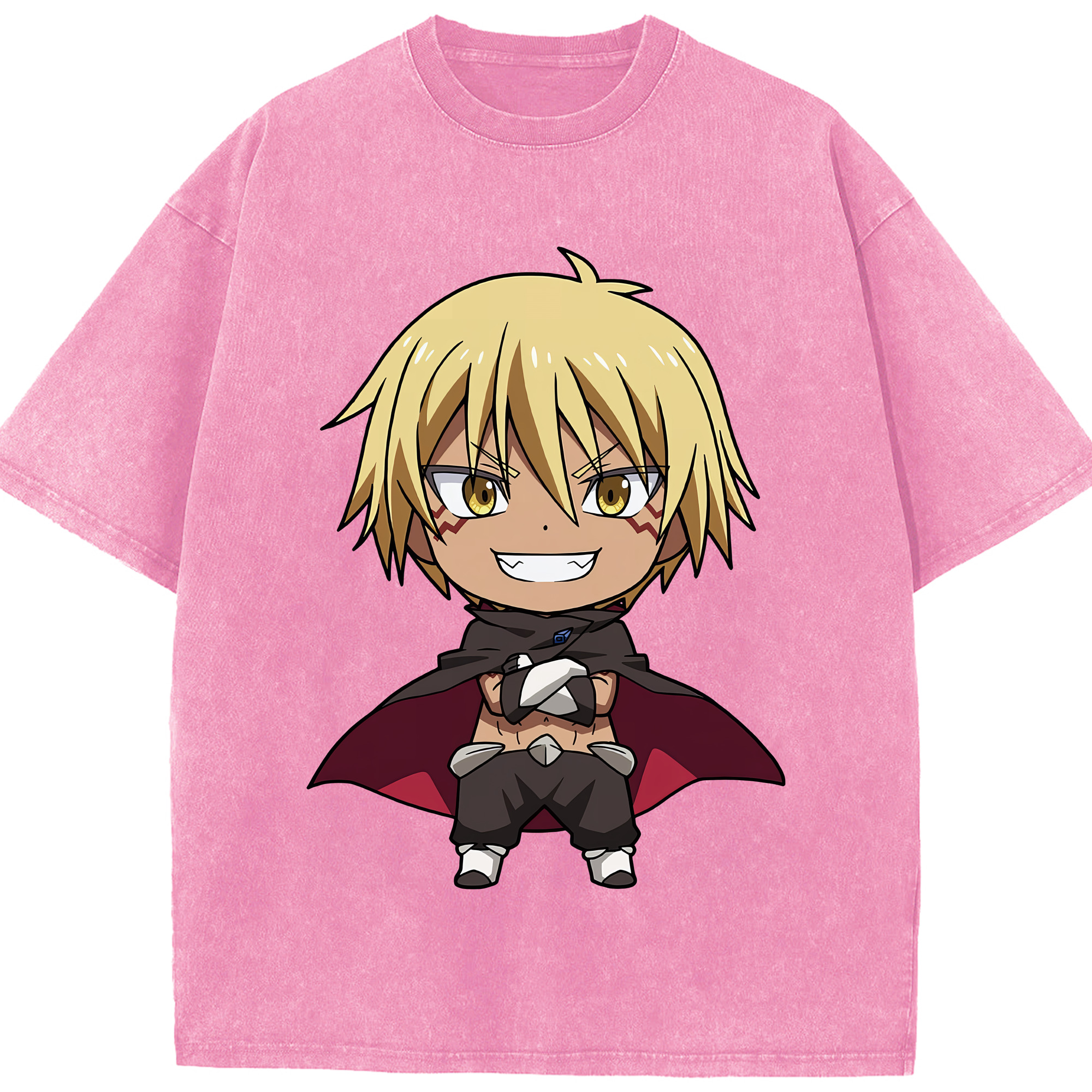 （画像用） 転スラ Regarding Reincarnated to Slime 綿100% ヴィンテージ風 半袖Tシャツ（フロントプリント）
